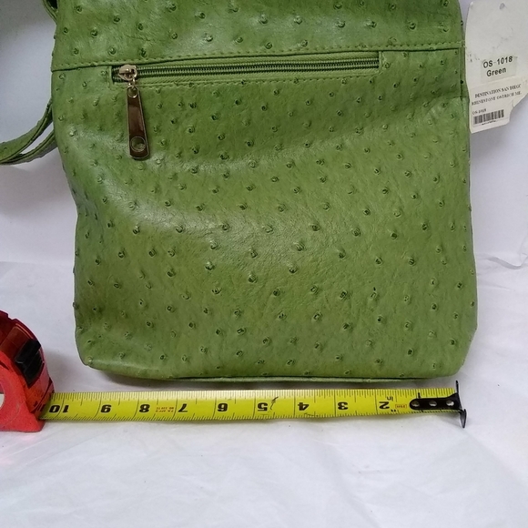 Angel Purse Hipster Shoulderbag Lime Green Rhinestones Crossbody Tassels - Picture 7 of 9